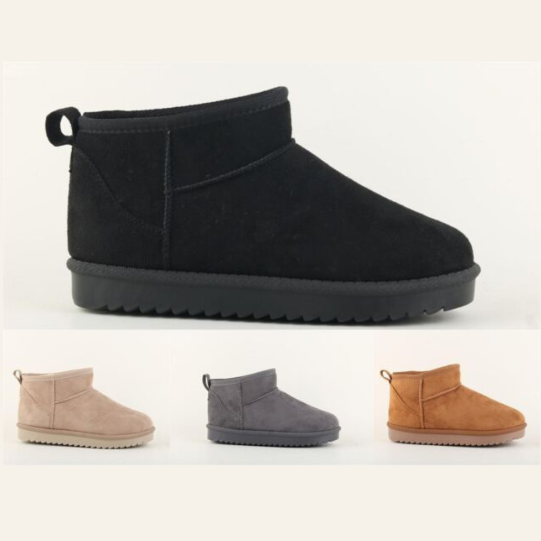 Womens Fleece Liner Ankle Boots Warm Comfy Slip Snow Boots