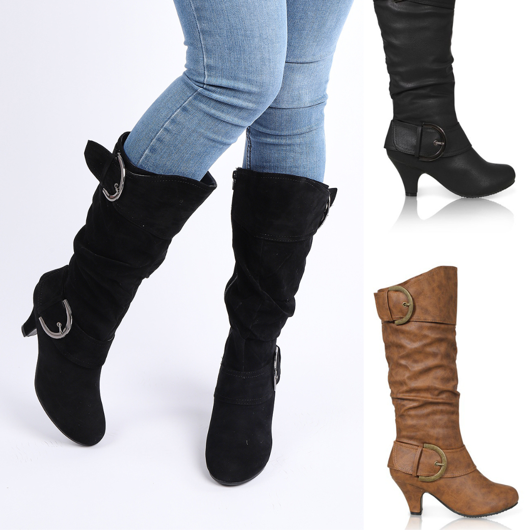 5 Must-Have Ladies Riding Boots with Mid Heel Winter Twin Buckle for Stylish Equestrian Enthusiasts